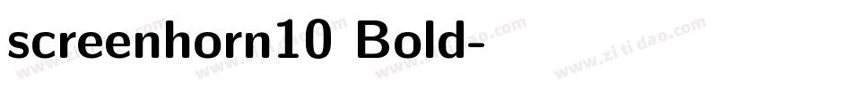 screenhorn10 Bold字体转换